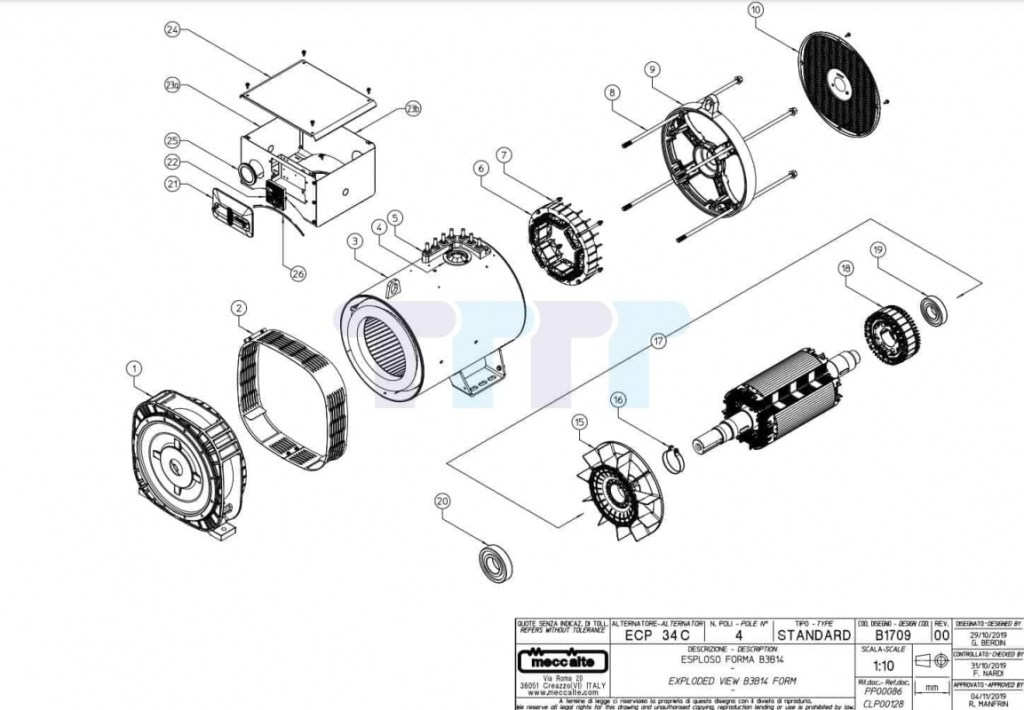 Phụ tùng Mecc Alte ECP34: Hướng dẫn chi tiết và danh mục đầy đủ&nbsp;2025