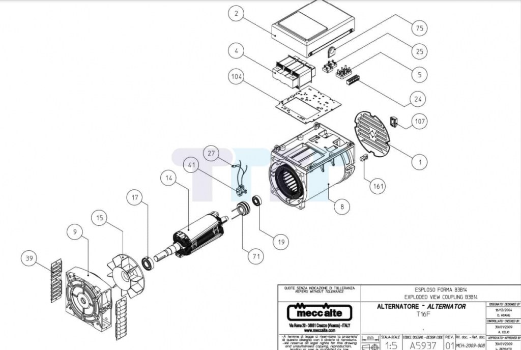 Danh mục và Cách nhận biết chính hãng phụ tùng Mecc Alte&nbsp;T